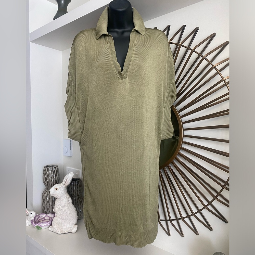 Lacoste knit dress , lovely khaki green